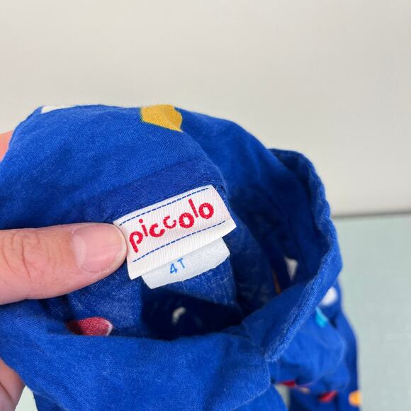 Vintage Piccolo Blue Heart Blouse 4T - Picture 3 of 9